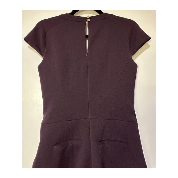 Ted Baker Nuada Cap Sleeve Deep Purple Jeweled Elegant Romper Size 4 US NWOT - Picture 13 of 15